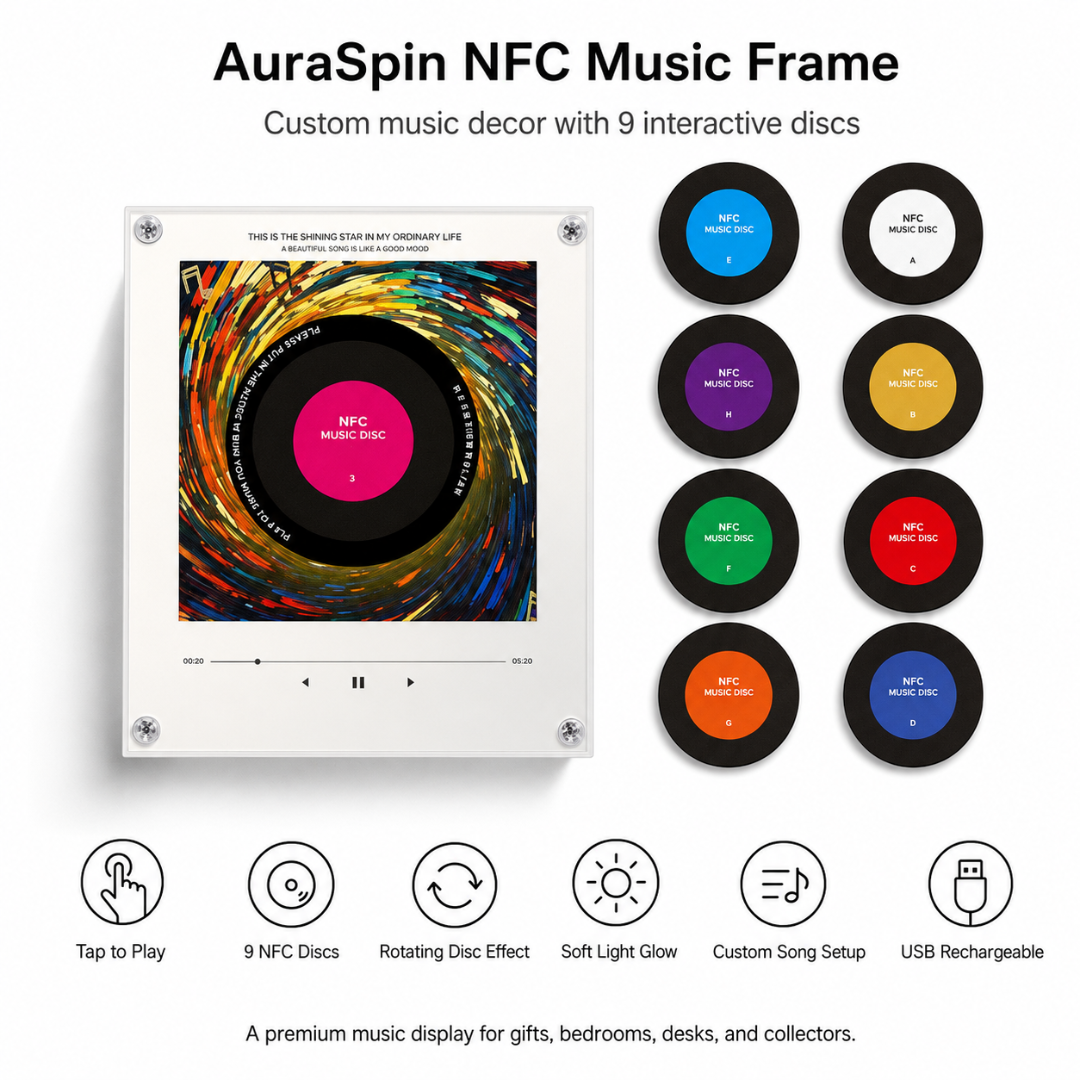 AuraSpin Custom NFC Music Frame