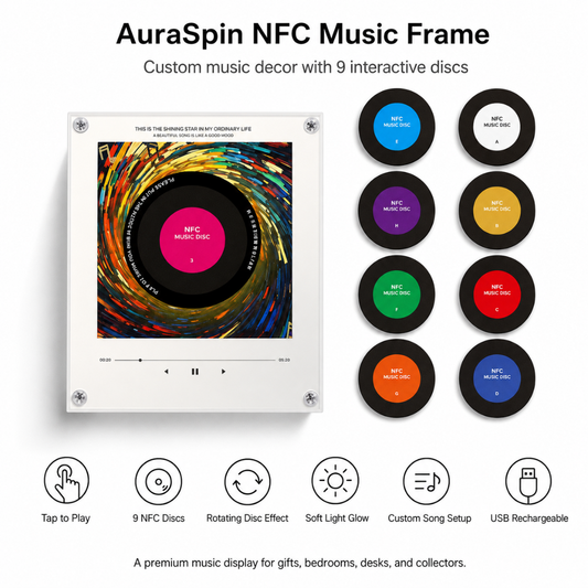 AuraSpin Custom NFC Music Frame